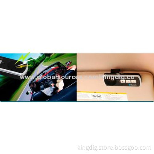 Bluetooth Car Kit with Voice Reminder Power-on/Off by NFC (Optional), Up to 15-hour Talk Time